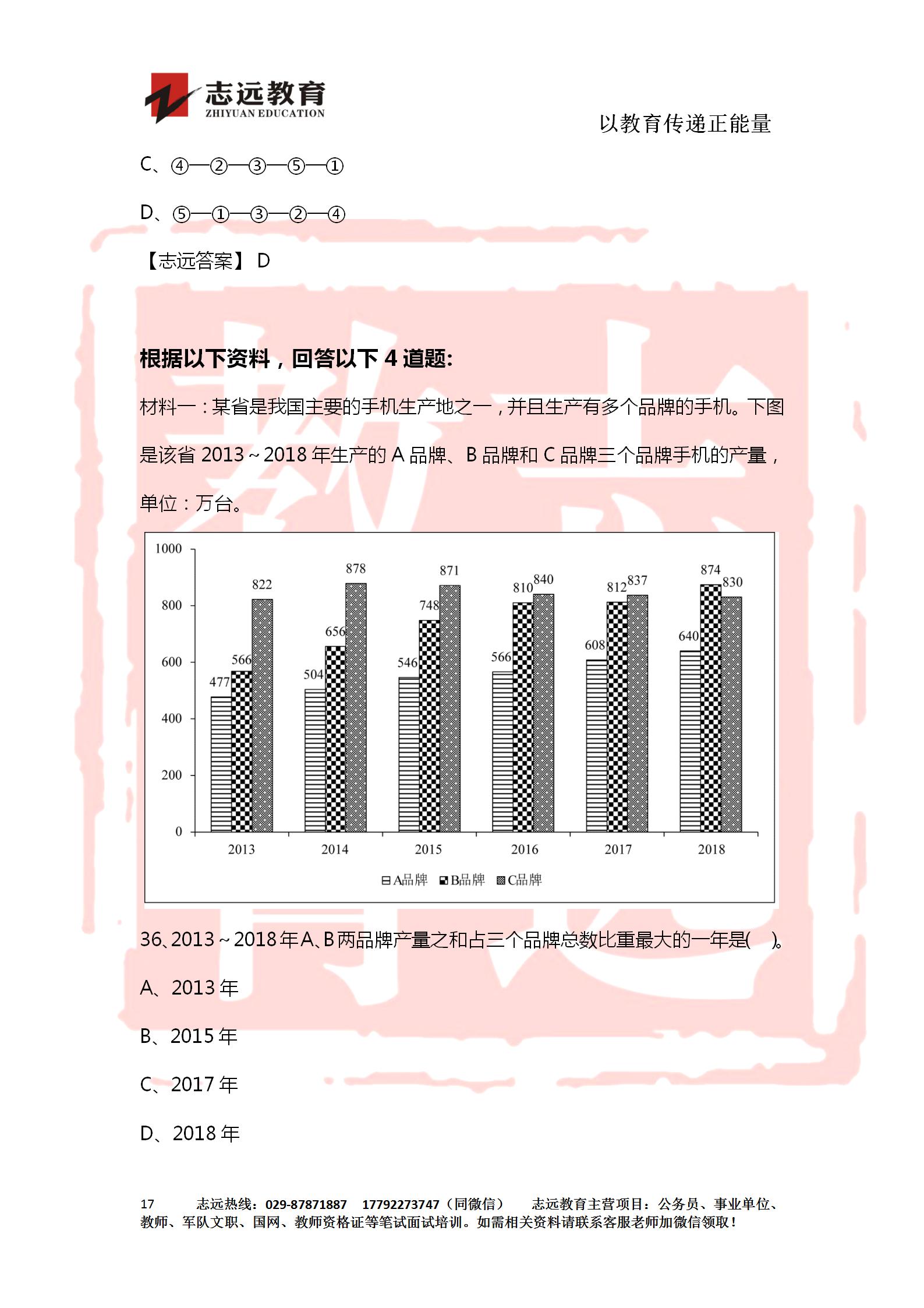 對(duì)答案！2020年軍隊(duì)文職《公共科目》【志遠(yuǎn)考生回憶版】(圖17)